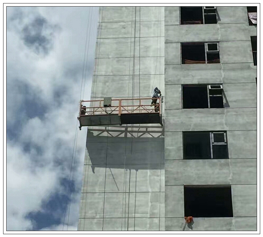 Temporary suspended working platform