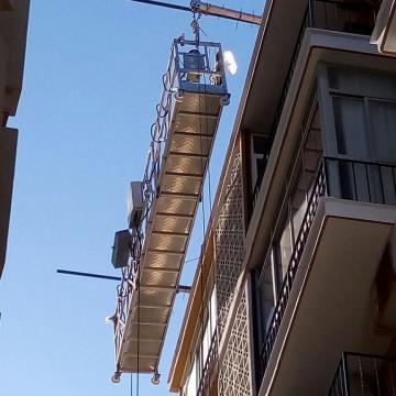 Durable galvanized steel modular suspended platform for window cleaning